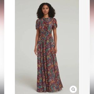 Saloni Alice Dress in Prairie Sky Maxi Sz 6